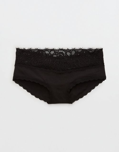 Undies Aerie en algodón con encaje deshilado