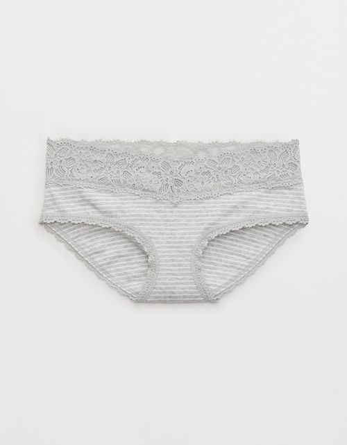 Undies Aerie en algodón con encaje deshilado