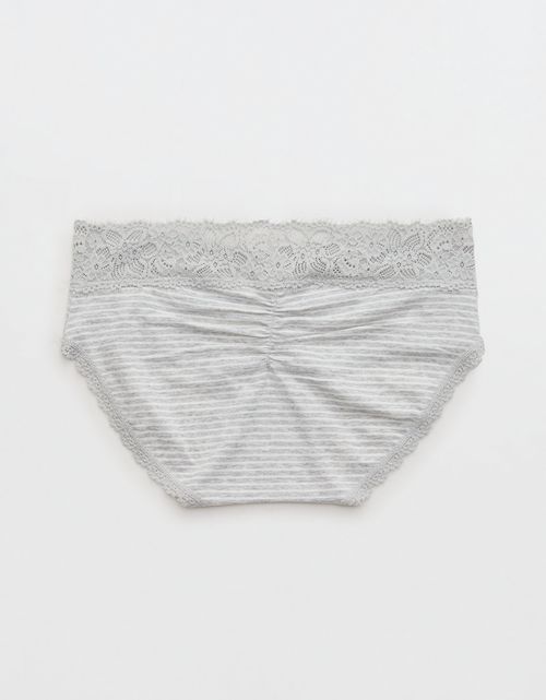 Undies Aerie en algodón con encaje deshilado