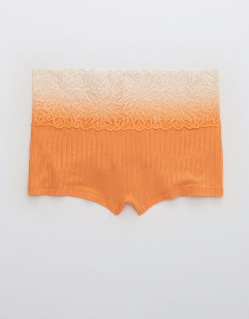 Boyshort Undie acanalado con encaje Firework