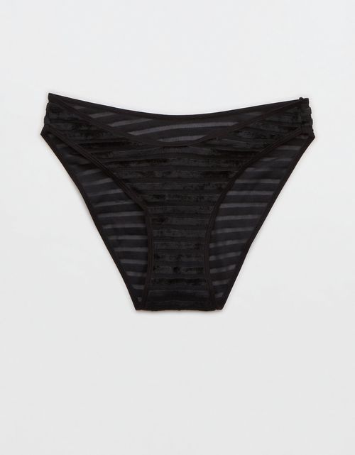 Ropa interior de bikini Aerie de rayas de terciopelo.