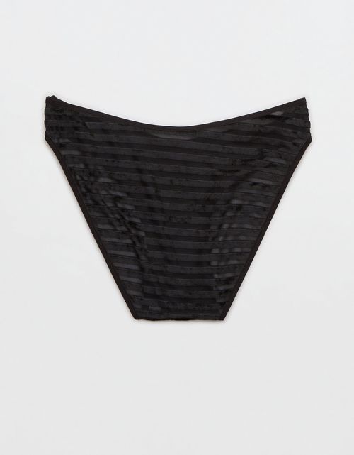 Ropa interior de bikini Aerie de rayas de terciopelo.