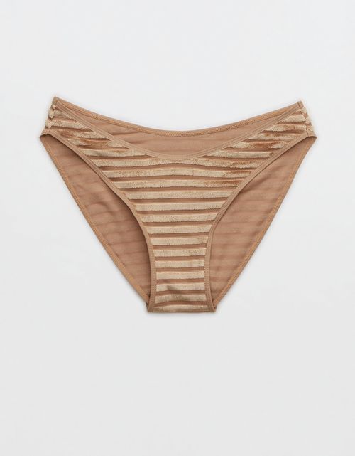 Ropa interior de bikini Aerie de rayas de terciopelo.