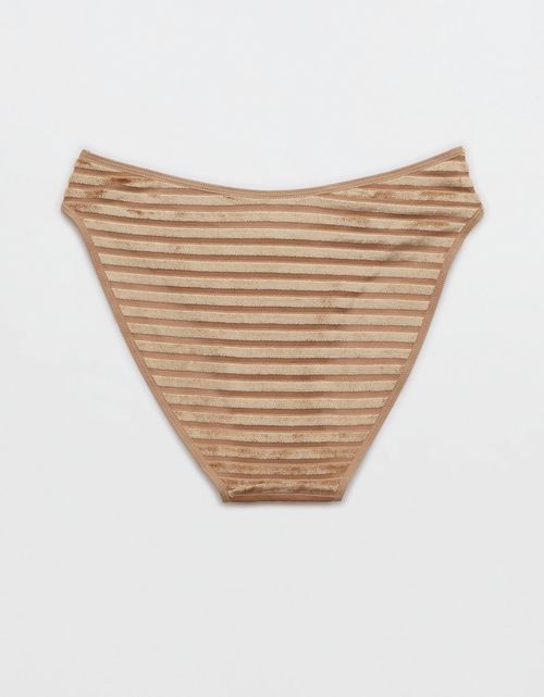 Ropa interior de bikini Aerie de rayas de terciopelo.