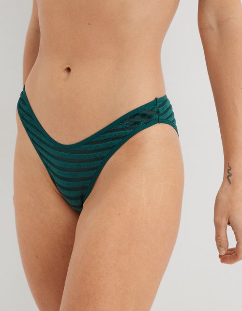 Ropa interior de bikini Aerie de rayas de terciopelo.