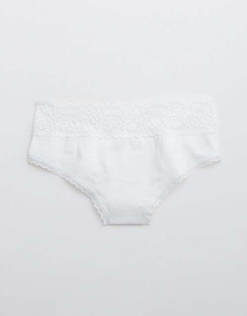 Undies Aerie en algodón con encaje deshilado