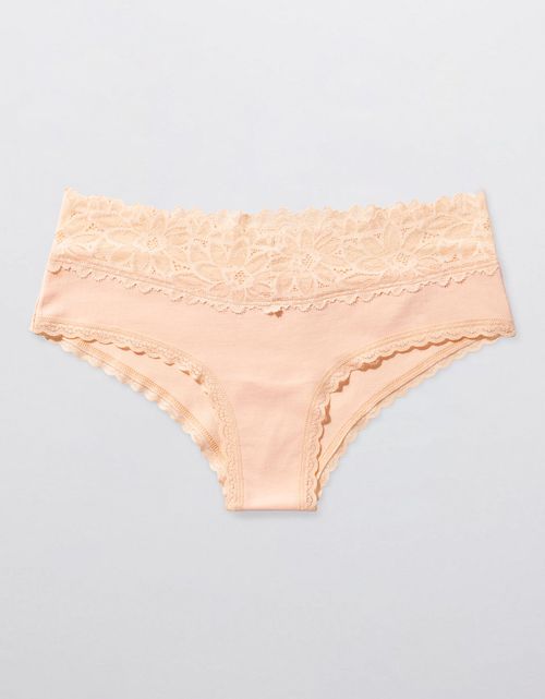 Interior Aerie de algodón Sunkissed Lace cachetero
