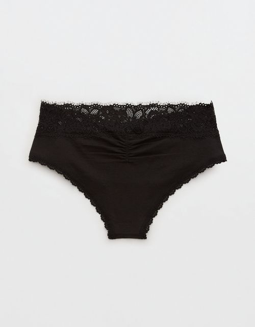 Undies Aerie en algodón con encaje deshilado