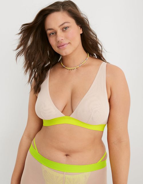 Bralette Aerie Smoothez escotado de malla