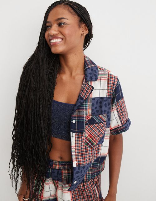 Camisa de pijama Aerie en franela