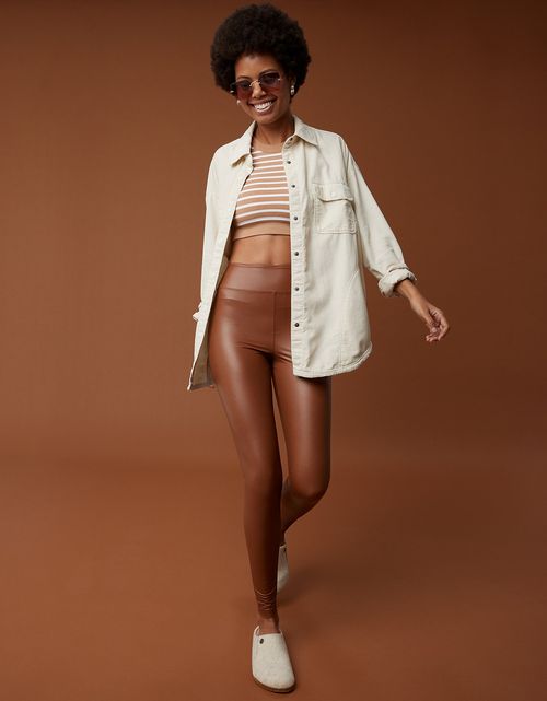 Legging Offline by Aerie real con malla de piel sintética