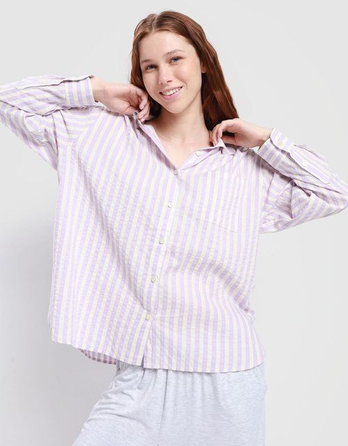 Camisa Aerie Seersucker Pj-to-party