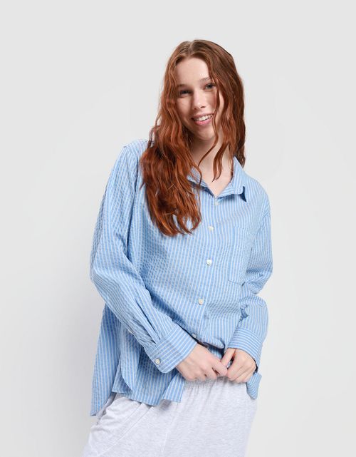 Camisa Aerie Seersucker Pj-to-party