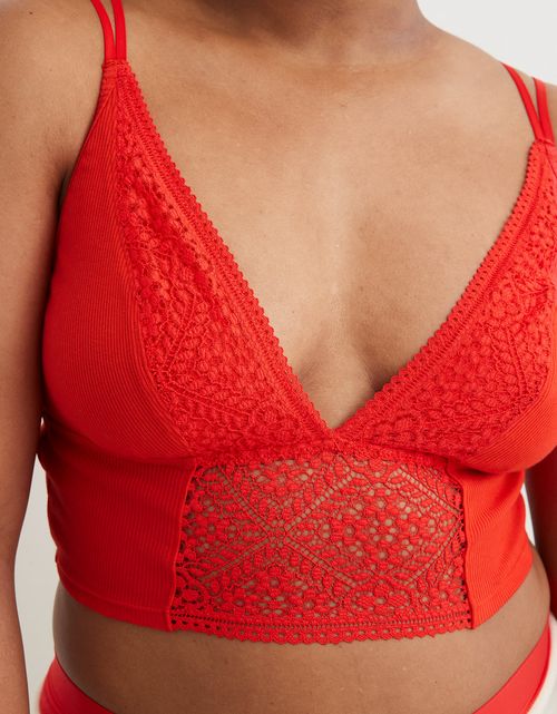 Bralette Aerie bordado con silueta triangular