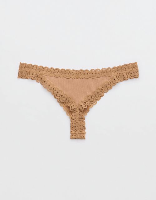 Undie Aerie en algodón con detalles en encaje