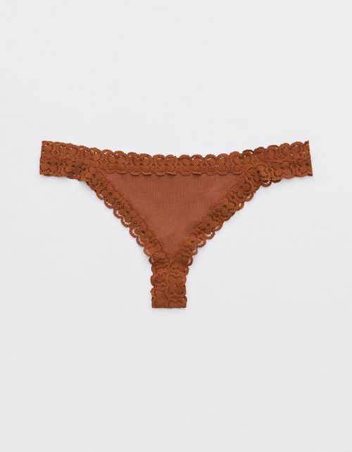 Undie Aerie en algodón con detalles en encaje