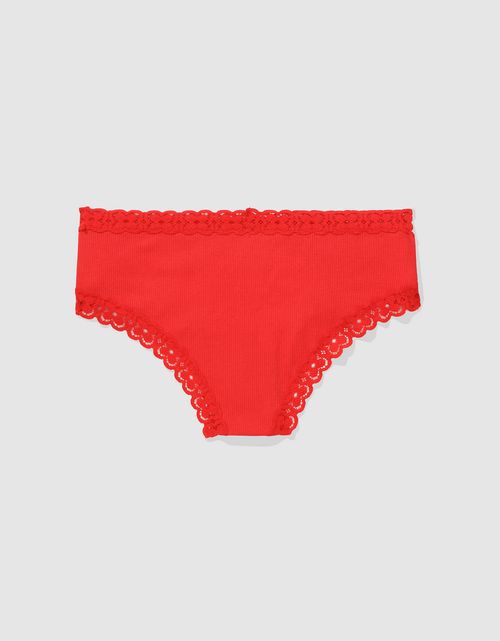 Undie Aerie en algodón con detalle de encaje