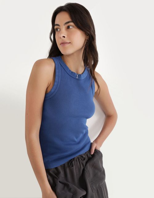 Camiseta Henley Aerie Real Soft® acanalada