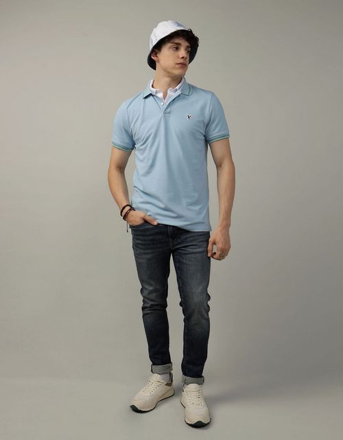 Camiseta Polo en Pique Ae con Logo