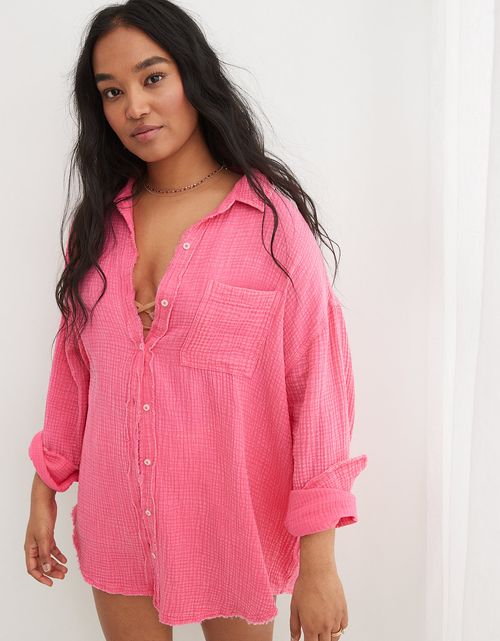 Camisa Tipo Western Aerie manga larga