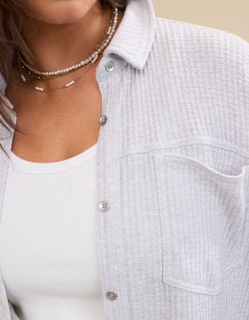 Camisa Aerie de botones manga larga para mujer