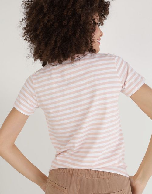 Camiseta Aerie de rayas manga corta para mujer