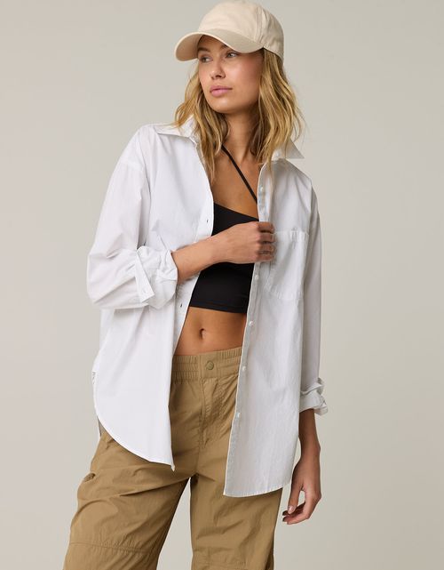Camisa Manga Larga con botones Mujer Aerie