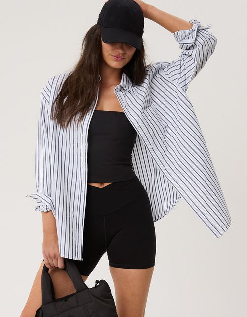 Camisa Manga Larga con botones Mujer Aerie