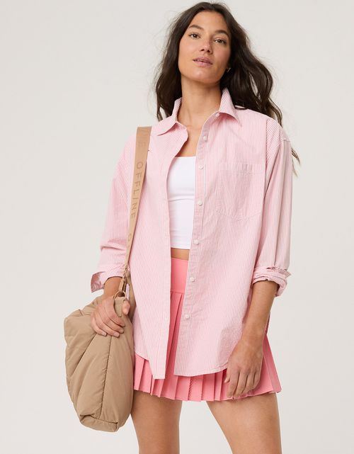 Camisa Manga Larga con botones Mujer Aerie