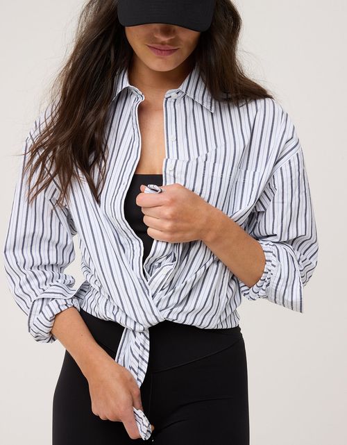 Camisa Manga Larga con botones Mujer Aerie