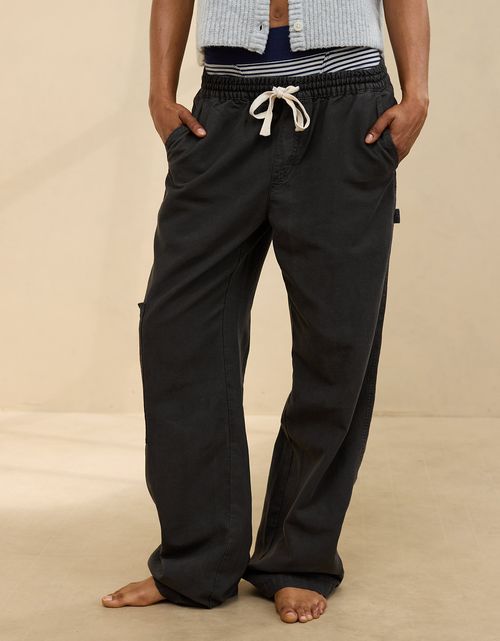 Pantalón Tiro Bajo y Holgado Mujer Aerie