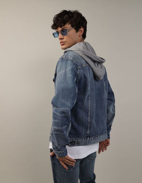 Chaqueta en denim Ae con capucha