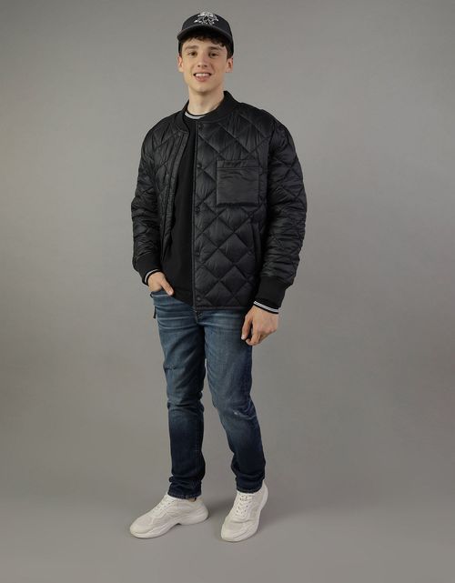 Chaqueta AE abullonada con costuras en rombos