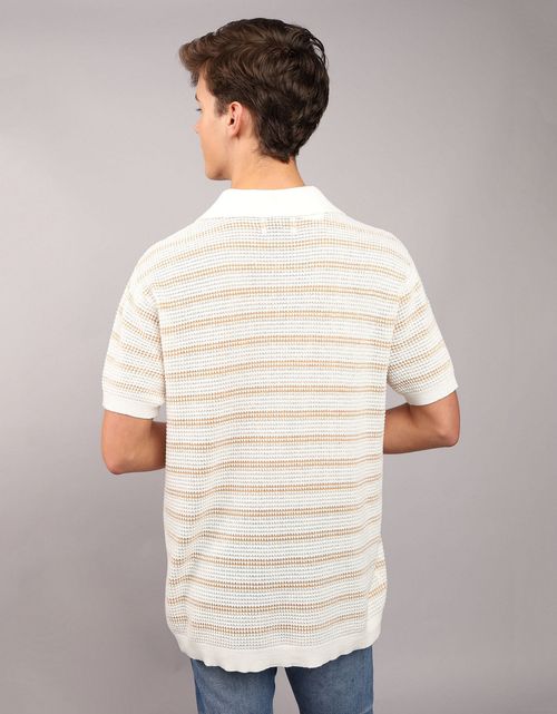 Camiseta AE tipo polo tejida de Hombre