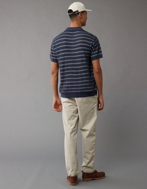 Camiseta AE tipo polo tejida de Hombre