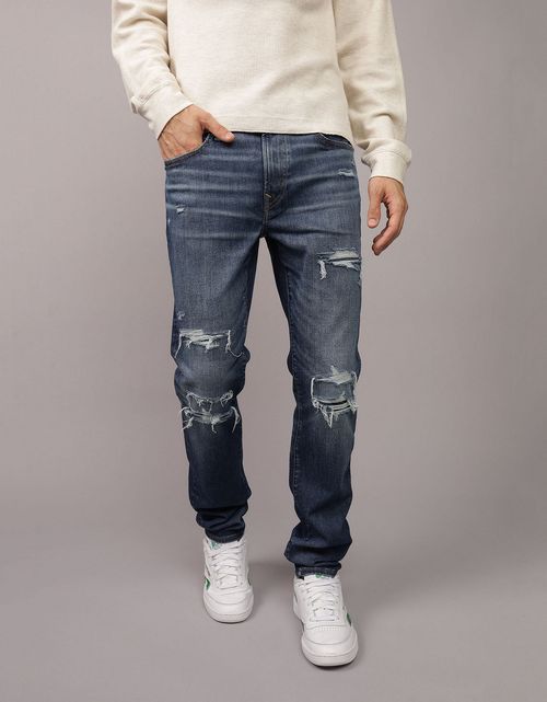 Jean Slim con rotos Hombre AE