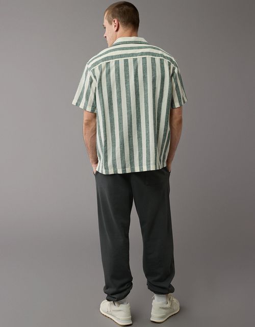 Camisa Manga Corta de Rayas Hombre AE