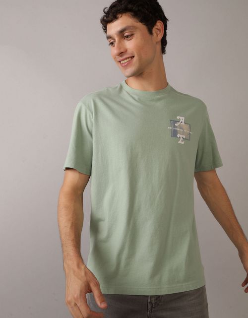 Camiseta con Gráfico Manga Corta Hombre AE