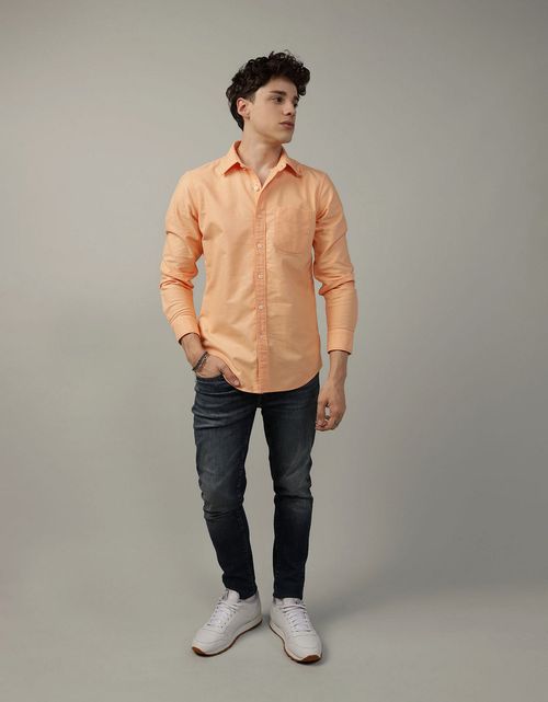 Camisa Slim fit Ae Oxford con botones