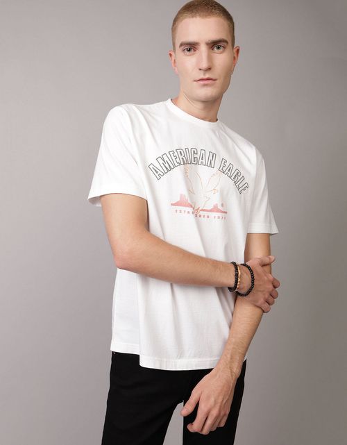 Camiseta con Gráfico Manga Corta Hombre AE