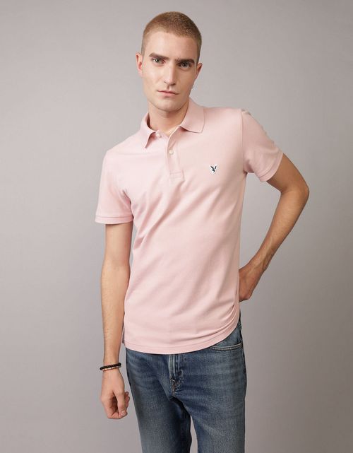 Camiseta Tipo Polo Slim Manga Corta Hombre AE