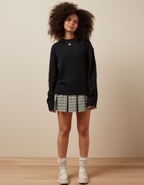 Sweater AE tejido en bloques cuello redondo