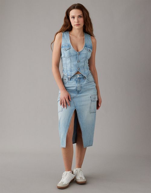 Falda AE maxi con abertura frontal