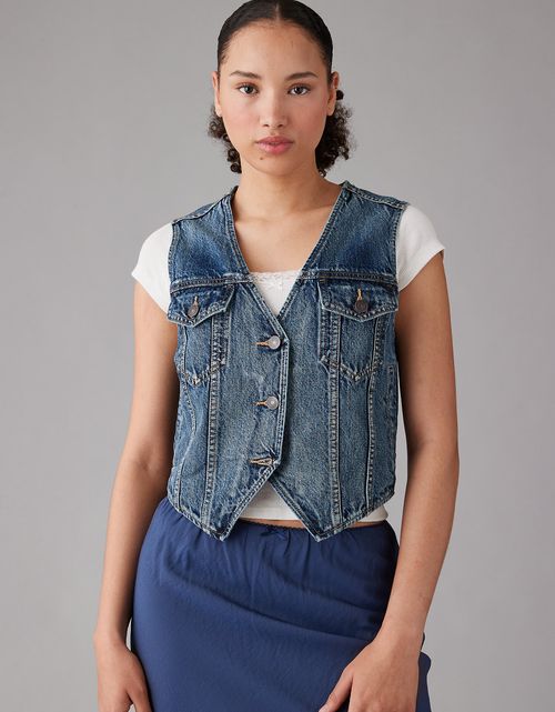 Chaleco Denim clásica Ae