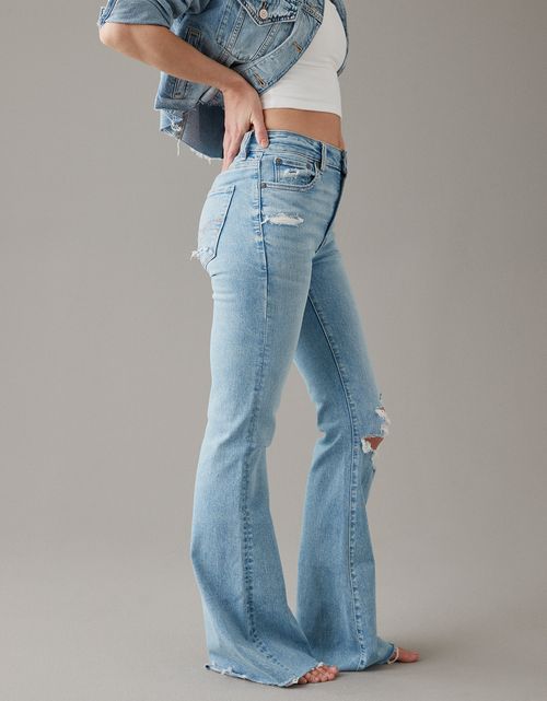 Jean Ae Flare talle alto con rotos Next Level