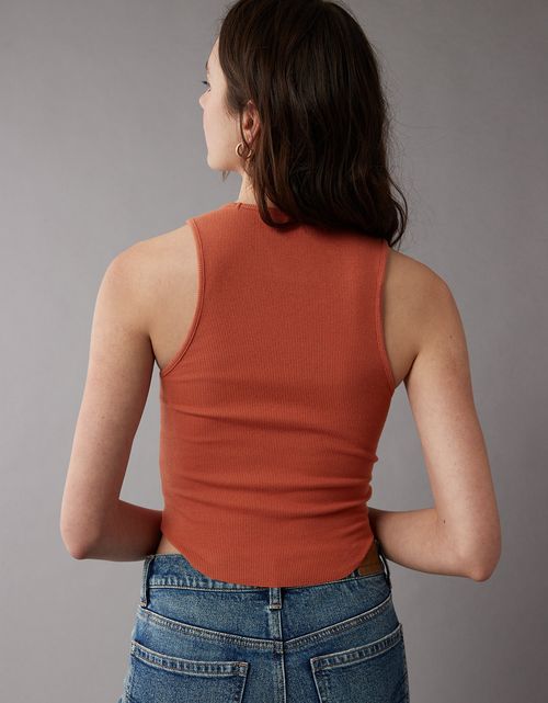 Camiseta acanalada en felpa Aeo