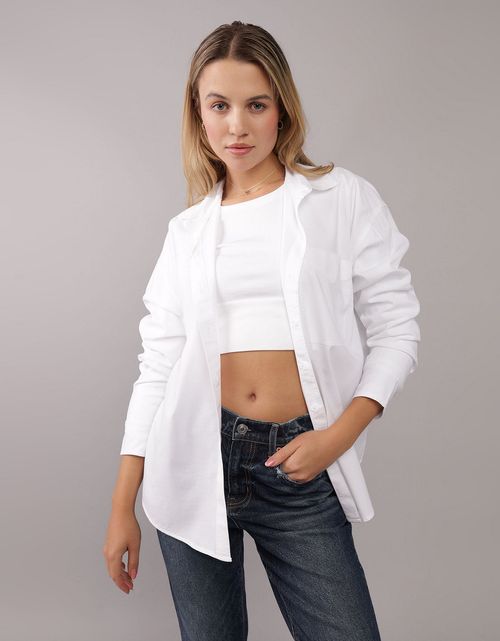 Camisa AE en Oxford manga larga de Mujer