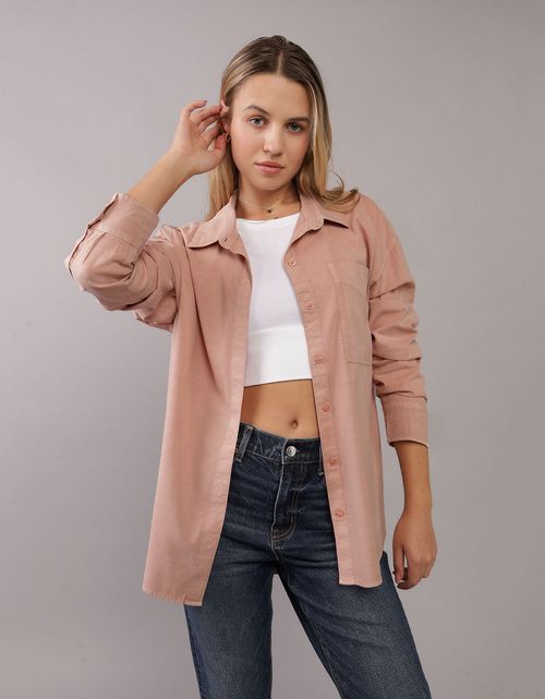 Camisa AE con botones manga larga de Mujer