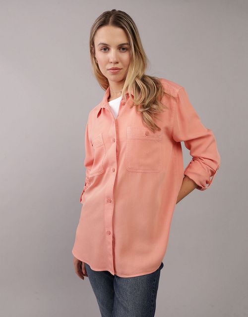 Camisa AE con botones manga larga de Mujer