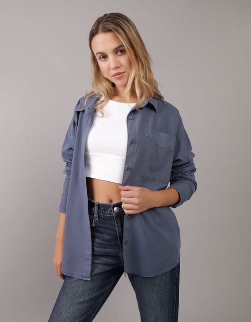 Camisa AE con botones manga larga de Mujer